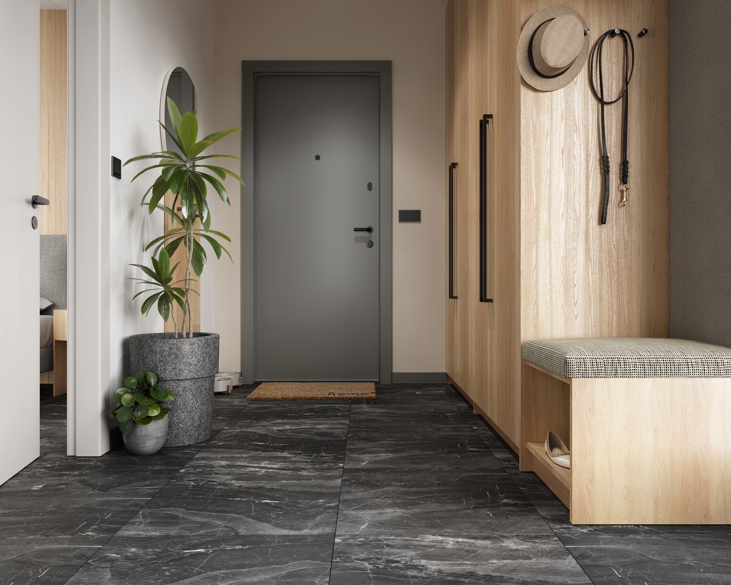 Vilo - SPC Stone Dark Stone 600x600x6mm