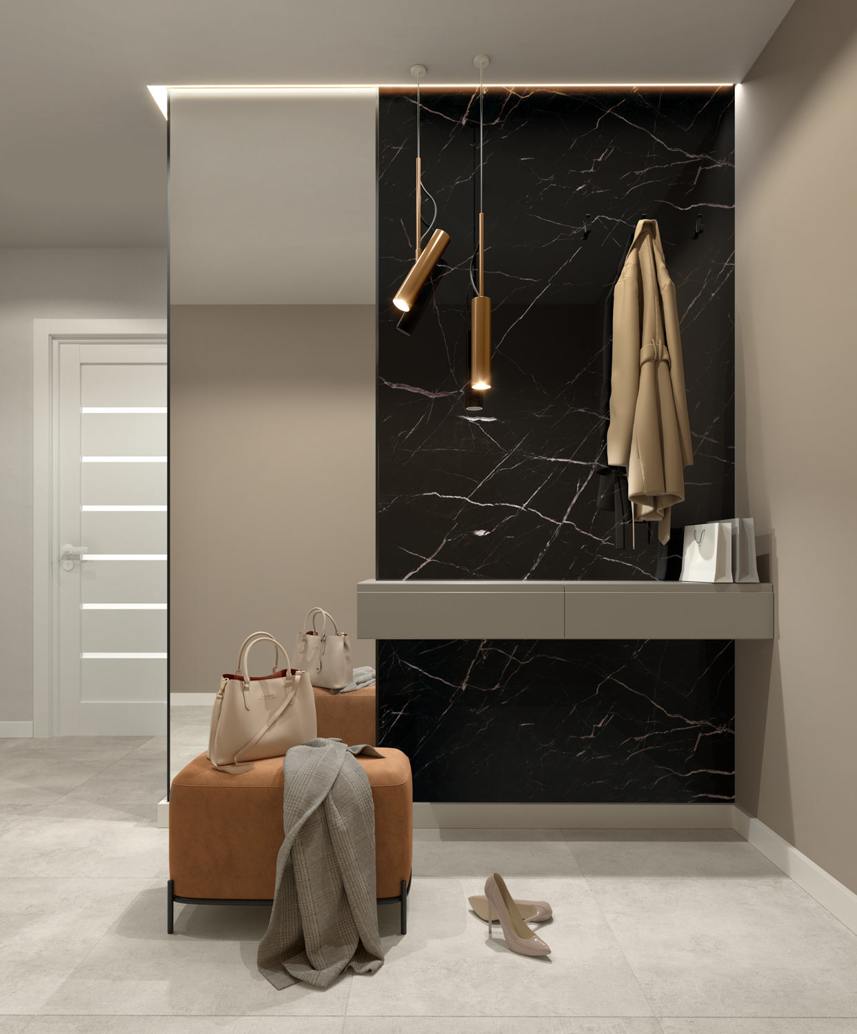 Vilo - SPC Wall Calacatta Black 1200x2650x4mm (GLANZ)