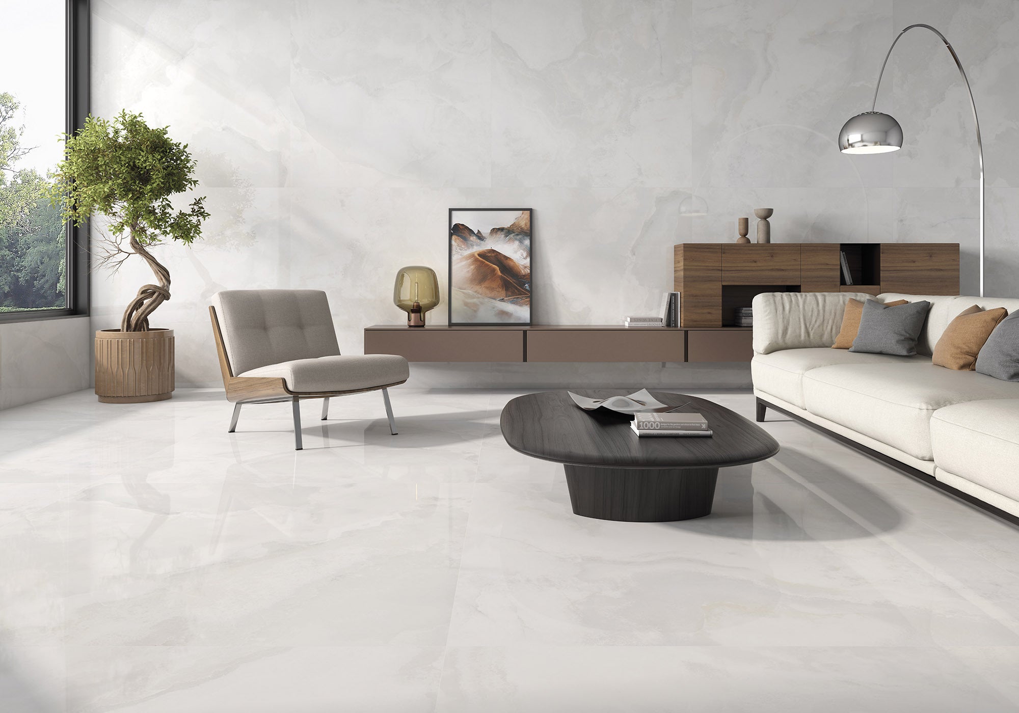 Oni White 120x120cm Hochglanz